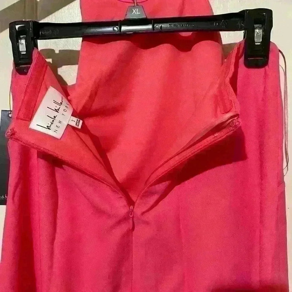 Nicole Miller NY Pink Halter Tie-Back Midi Dress Women's size‎ 2 - Picture 12 of 12